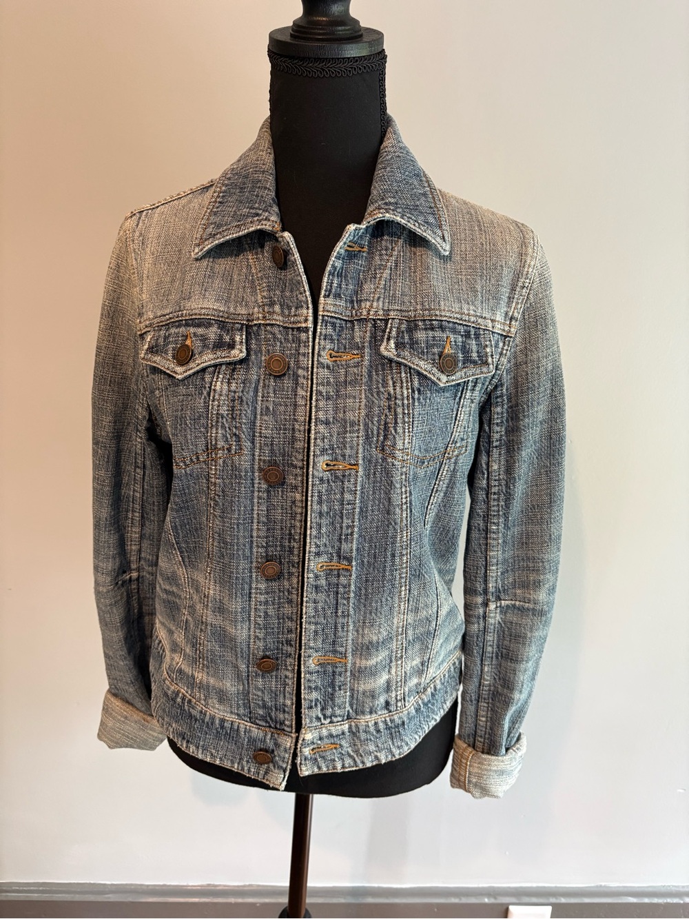 Express Light Blue Washed Denim Jacket - women’s size medium